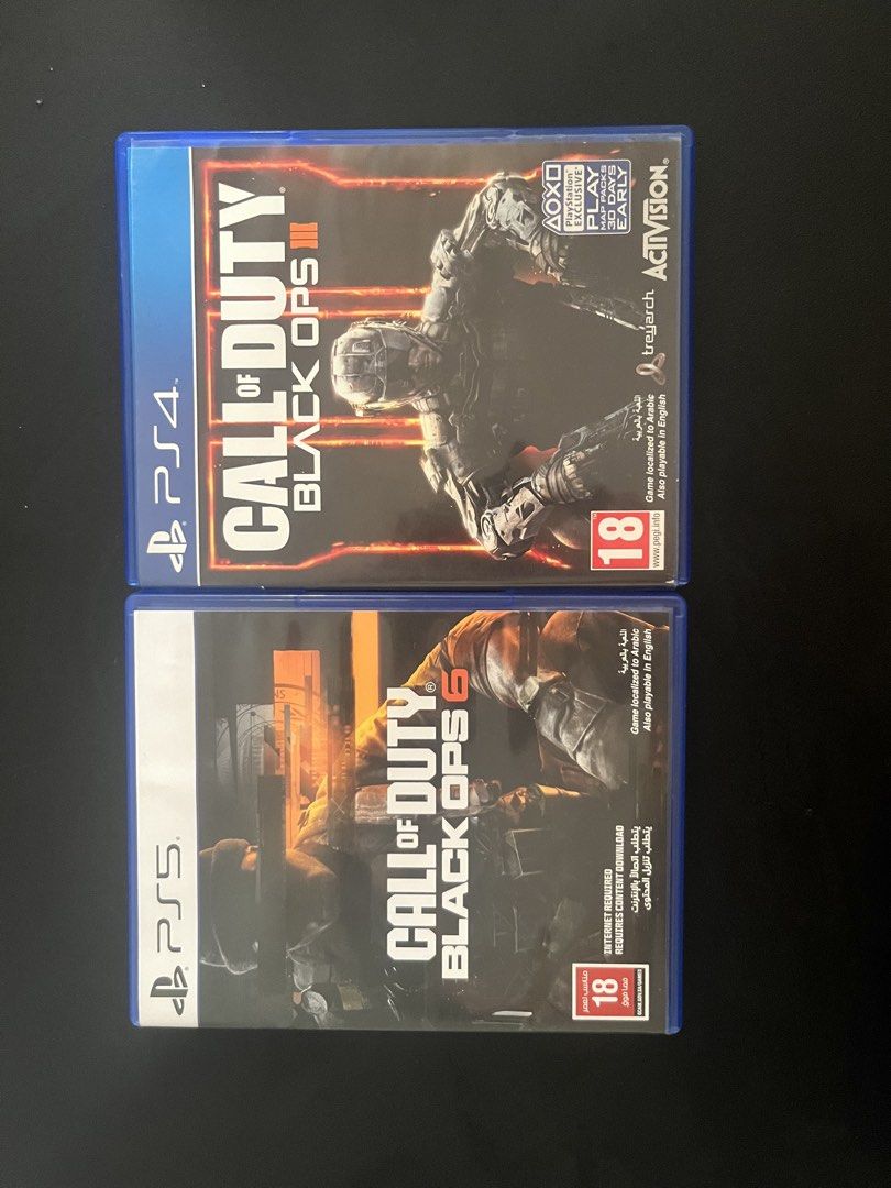 PS4/PS5 Games Bundle - Call of Duty (Category: PlayStation) located in Quezon City. Submitted by engrmarbz (Listing ID 1467649044, Image 1). Description: Black Ops 3 - 600 Black Ops 6 - 1800 Take all: 2200.