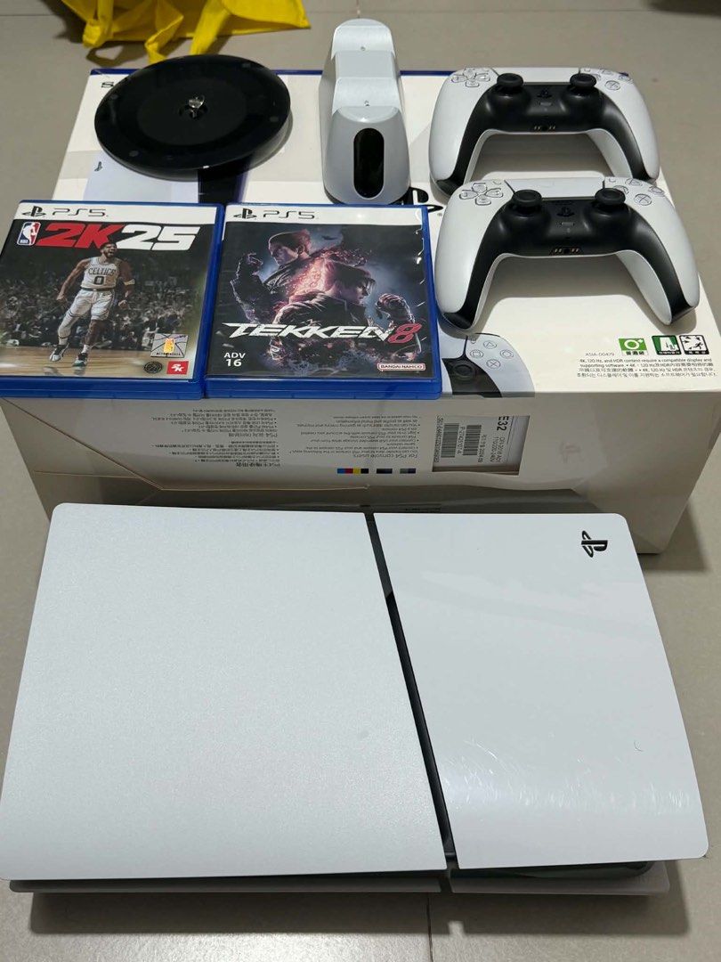 PS5 SLIM 1TB (Complete) (Category: PlayStation) located in Caloocan City. Submitted by chapter_01 (Listing ID 1467673863, Image 1). Description: PS5 SLIM 1TB FOR SALE - Excellent condition, experienced no problem since bought from DataBlitz. - Case was never open. - HDMI & Power plug - 2 Original Dualsense Controller - Dobe Vertical Console stand - Dobe DS controller charging dock - 4 physical games 1 digital - Tekken 8, NBA 2k25, Resident Evil 4