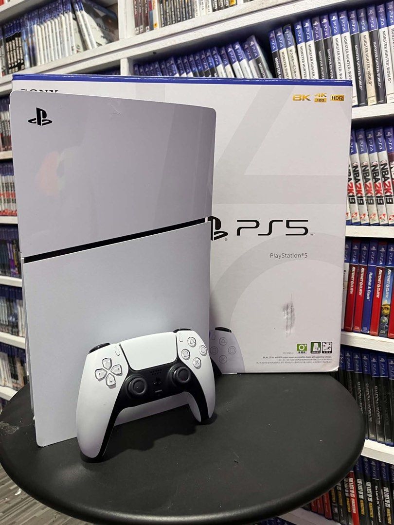 PS5 Slim 1TB Complete Set (Category: PlayStation) located in Manila. Submitted by 828gamingphmnl (Listing ID 1467706478, Image 1). Description: FOR SALE PS5 Fat and Slim available Complete set PLUG & PLAY!! Message us for full pricelist 1 MONTH REPLACEMENT WARRANTY Physical store at Sampaloc, Manila Yes pwede po walk in para makapili Cash on delivery nationwide.