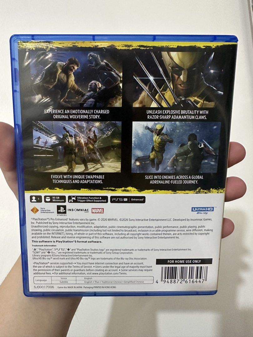 PS5 Wolverine Asian Version (Category: PlayStation) located in Manila. Submitted by viiinnnn (Listing ID 1467619711, Image 2). Description: Bought from gamextreme Used code For shipping only.