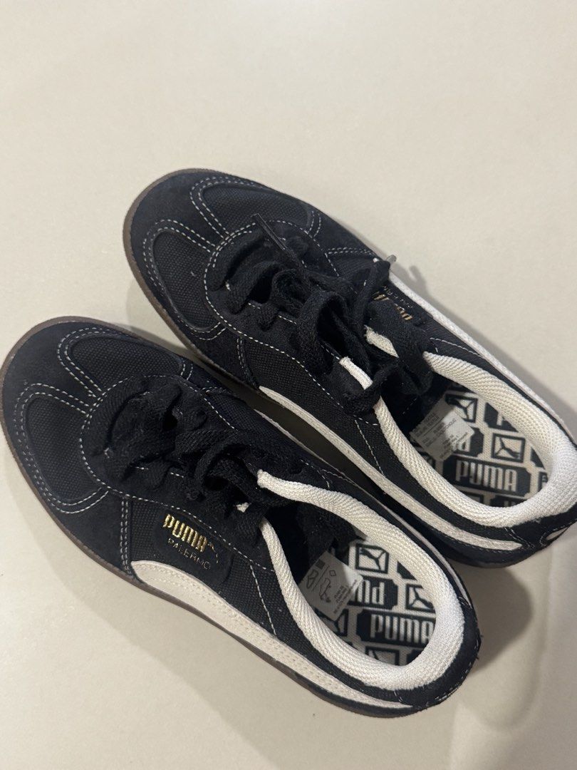 puma palermo black (Category: Sneakers) located in Manila. Submitted by arkjve (Listing ID 1467676717, Image 3). Description: bought for 6,200 size 6 womens lightly used mop: pay as you order - gcash or maribank mod: lalamove or grab express (sf shouldered by the buyer) loc: san antonio, makati if meet ups: eton westend square.