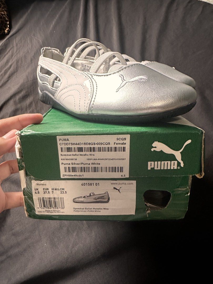 Puma Speedcat Ballet Metallic Silver (Category: Shoe inserts & accessories) located in Roxas City. Submitted by mattandrewadrales1947 (Listing ID 1467611277, Image 2). Description: For Sale Speedcat Ballet Metallic Silver Brandnew Rfs: Wrong size Issue : Box.