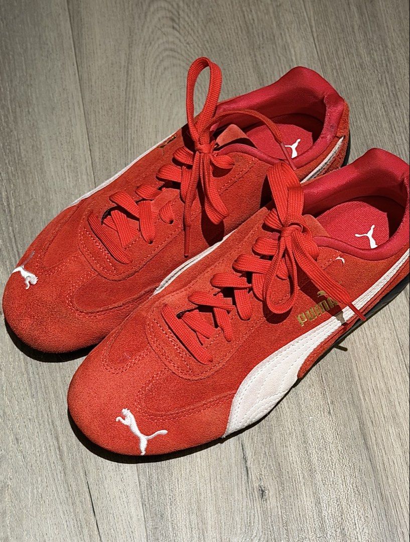 Puma Speedcat Red (Category: Sneakers) located in Cavite. Submitted by zscknhmiera (Listing ID 1467631667, Image 2). Description: authentic used once only super pretty and good condition pa!!.
