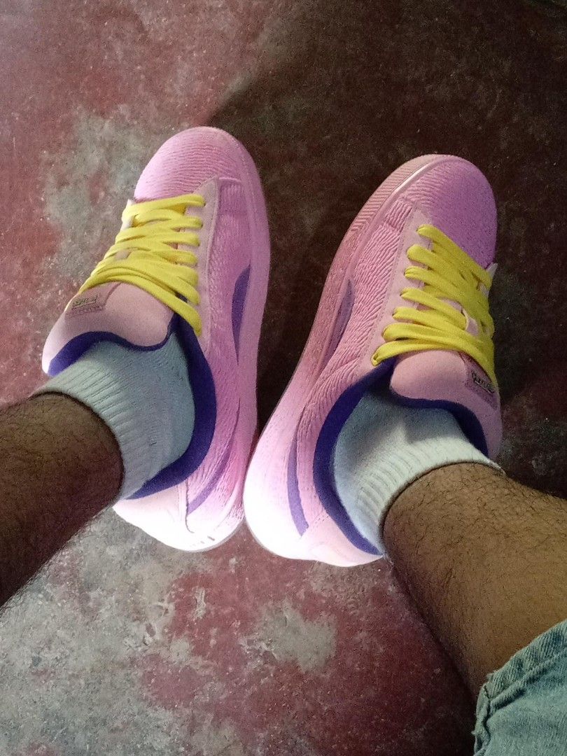 PUMA x TMNT SUEDE XL KRANG (Category: Sneakers) located in Cavite. Submitted by lordjeff_ (Listing ID 1467751237, Image 2). Description: PUMA x TMNT Suede XL Krang Pink/Purple/Yellow | Size 8 US. Size 40.5 EUR | Like New Price: ₱4000 negotiable Authentic PUMA x Teenage Mutant Ninja Turtles Krang edition. Worn once only and still in excellent condition. No original box. Unique limited edition colorway with the signature brain textured upper and ye