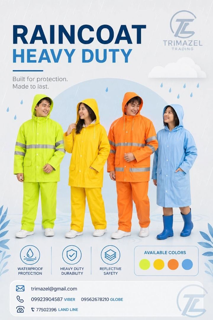 raincoat heavy duty (Category: Looking For) located in Quezon City. Submitted by irishbayaban20 (Listing ID 1467605373, Image 1). Description: ✅ Guaranteed lowest price ✅ Quality products ✅ 100% LEGIT TRUSTED SUPPLIER! ✅ With Complete Legal Documents ✅ BIR Registered We Supply All Kinds Of PPE Supplies, Raincoat, Hard Hat, Cooler Box, Plastic Trash Bin, Road Barriers, Kayak Boats, Crystal Kayak, Traffic Cone, T-Bollards & All Kinds Of Safety Shoe