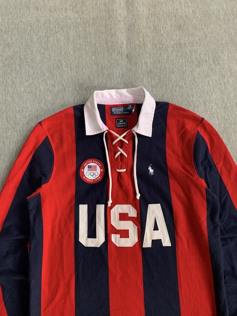 ralph lauren (Category: Luxury Apparel) located in Cebu City. Submitted by aundrewwww (Listing ID 1467674599, Image 2). Description: size L width 21.5 length 29 Condition 9.5/10 Color rate 9.5/10 issue: minimal bleeding on collar.