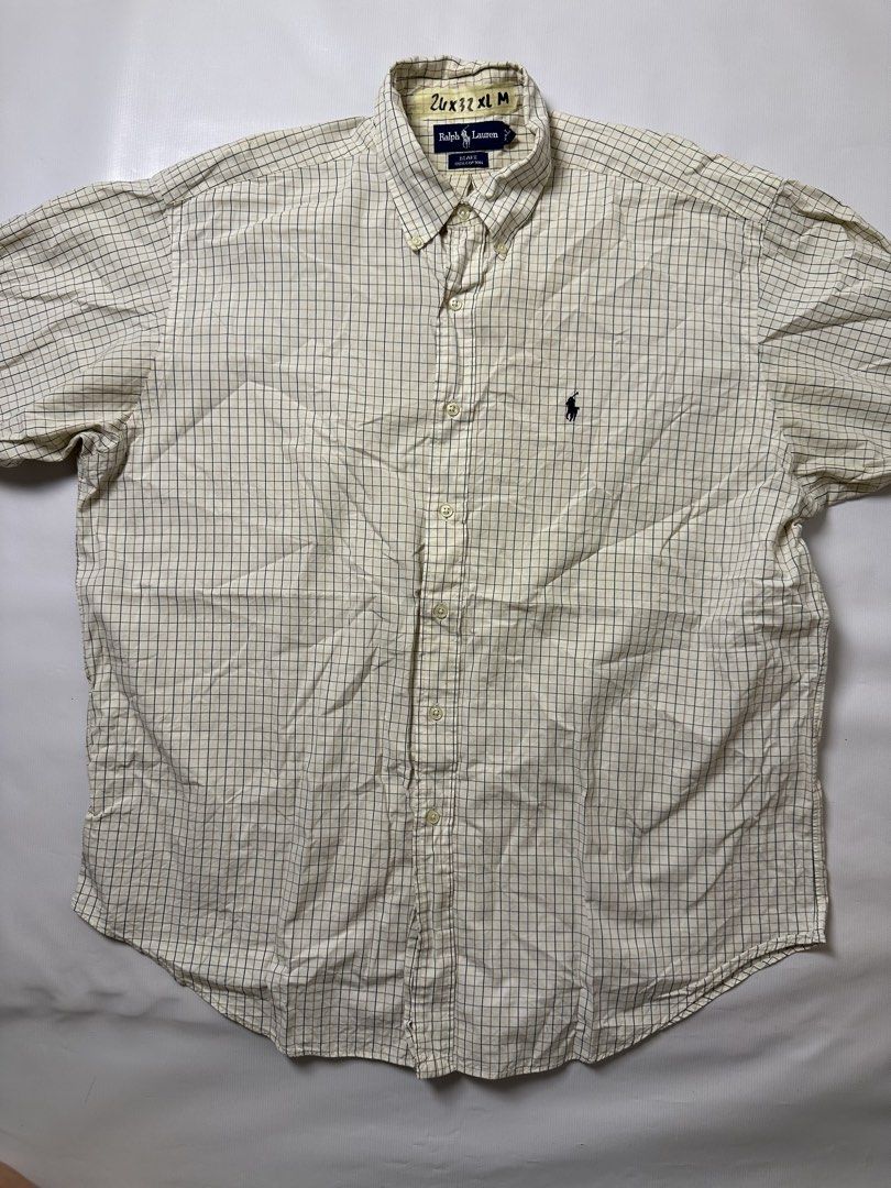 Ralph Lauren Blake Checkered Long Sleeve Button-Down Shirt (Category: Formal Shirts) located in Gapan. Submitted by rasthriftshop (Listing ID 1467805679, Image 2). Description: POL0 BY RALPH LAUREN Size on tag: XL Dimes: 26 x 32 ₱550 + sf Condition: Excellent Color rate: 9/10 Issue: None.