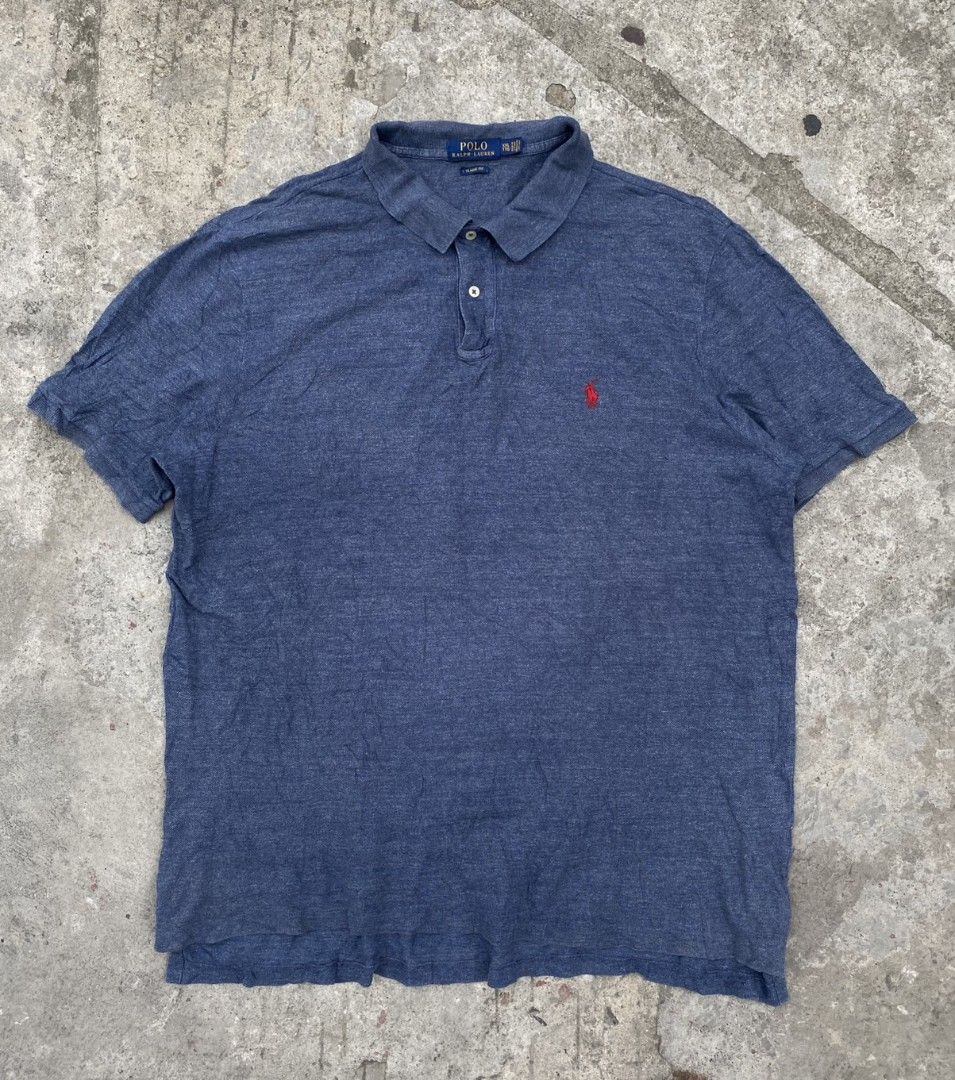 RALPH LAUREN HEATHER BLUE POLO (Category: Tshirts & Polo Shirts ) located in Manila. Submitted by lunaras_declutter (Listing ID 1467718908, Image 1). Description: XXL EXCELLENT TO NEW CONDITION 9.7 COLOR RATE NO ISSUE.