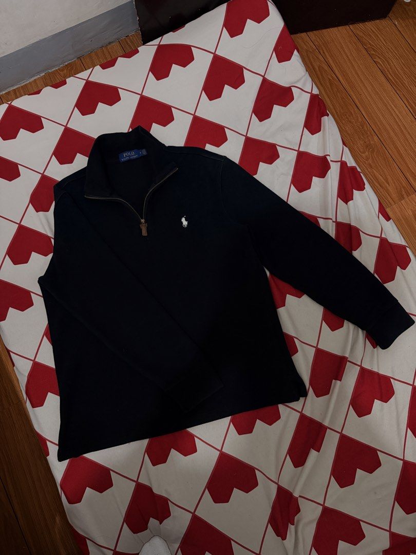 Ralph Lauren Quater-zip (Category: Formal Shirts) located in Manila. Submitted by fitflip (Listing ID 1467665006, Image 1). Description: Authentic Ralph Lauren Qzip width : 20 inches length : 25.5 inches condition : as new condition color rate : 100/100, black na black parang brand new.