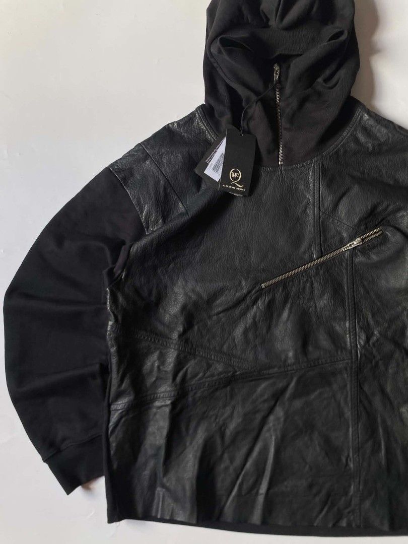 Rare alexander mcqueen (Category: Coats, Jackets and Outerwear) located in Baguio. Submitted by dapper_deals (Listing ID 1467717582, Image 2). Description: Rare Alexander Mcqueen Leather Balaclava hoddie Jacket Dimentions: Length - 26 Width - 21 Shoulder - 22 Sleeves - 24.