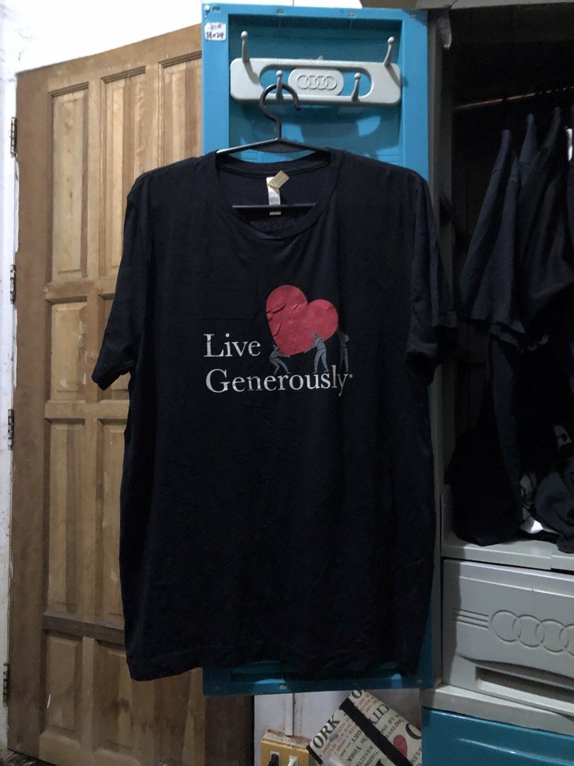 RARE! Imported “Live Generously” Tee — Honduras/USA, Size L (Category: Tshirts & Polo Shirts ) located in San Juan, La Union. Submitted by declutteringog7 (Listing ID 1467718379, Image 2). Description: ✅ Highest Price Listing TITLE: 🔥 RARE! Limited Edition Imported Tee — Hard to Find, Size L This is the famous “Live Generously” charity tee — originally from Honduras/USA mission/relief organizations ❤️ PRICE: ₱550 lp DESCRIPTION: ✨ RARE FIND — LI