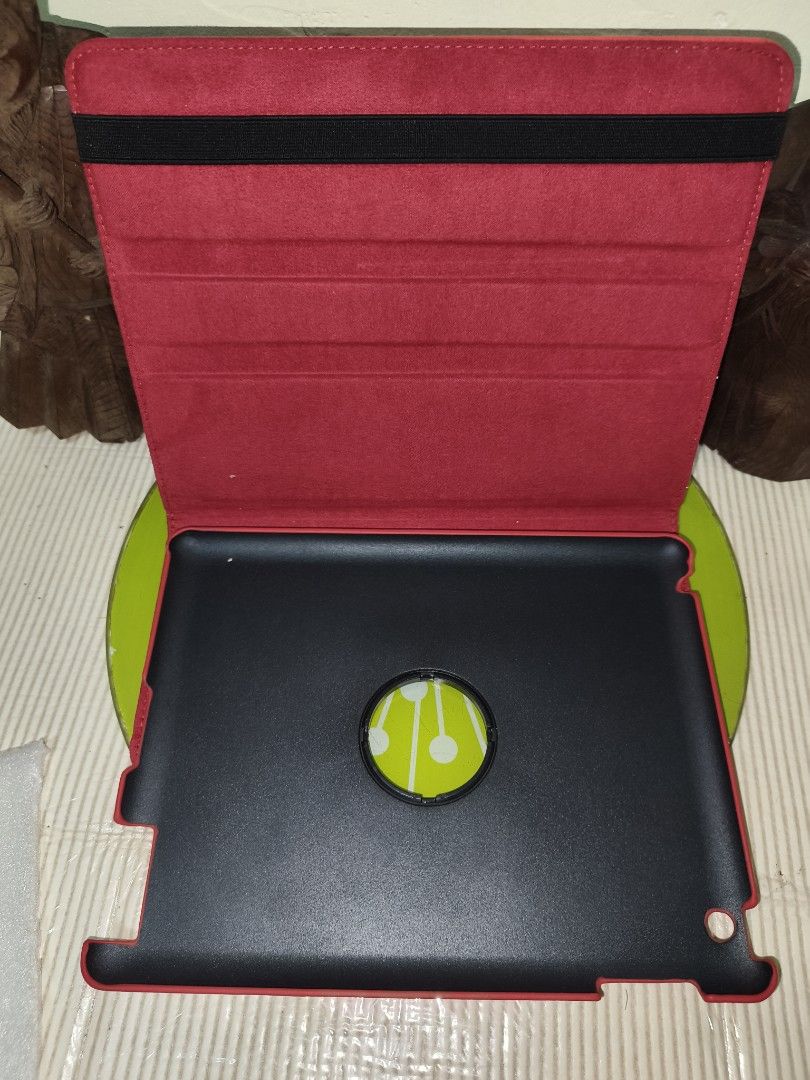 Red 360-degree rotating PU leather tablet folio case (Category: Looking For) located in Caloocan City. Submitted by surplusandbnewshop (Listing ID 1467610574, Image 3). Description: .
