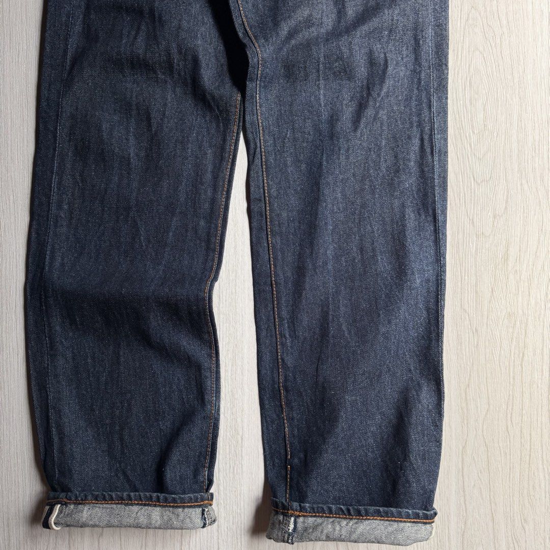 Red Monkey Company Selvedge Jeans (Category: Jeans) located in Zamboanga. Submitted by rustic.rev (Listing ID 1467742415, Image 3). Description: Rèd Monkey Company Selvedge Jeans In excellent condition, minimal distressed Tagged: 30 fits 31” Measurements: Waist: 15.5” Front rise: 12” Thigh: 13” Leg opening: 8” Inseam: 34” Length: 43.5”.