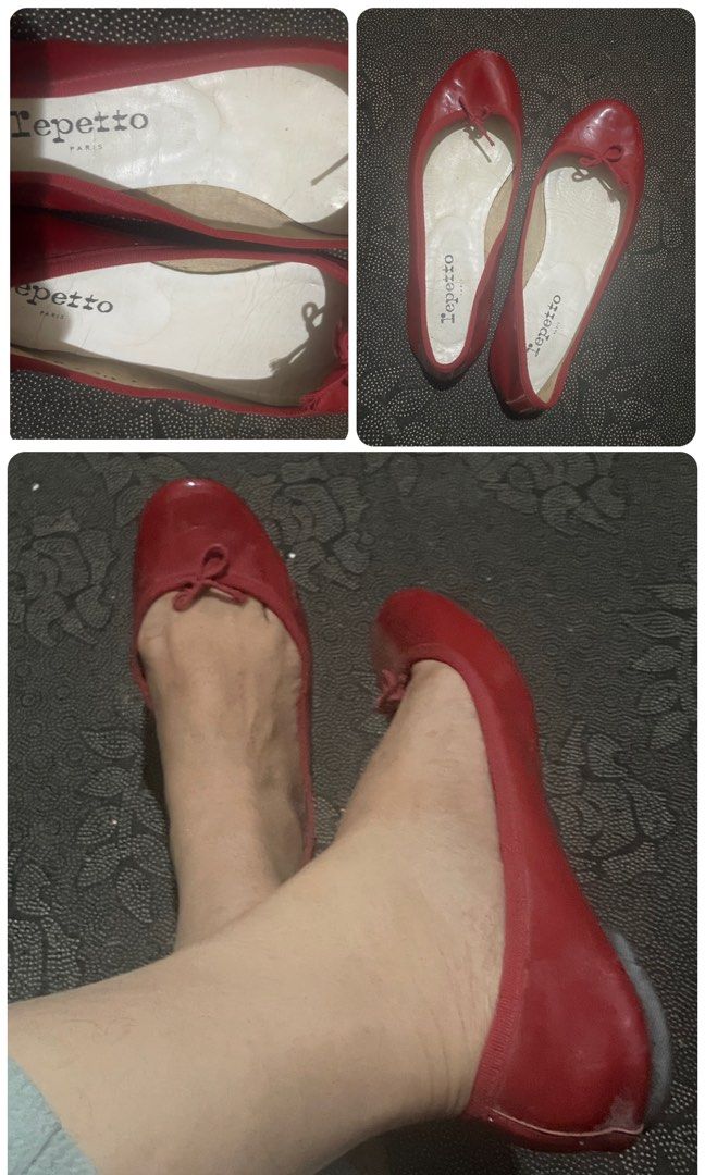 Red Repetto Flats (Category: Flats & Sandals) located in Batangas. Submitted by norskieshoppe (Listing ID 1467729105, Image 1). Description: Sz 8 patent what u see is what u get with flaws( as seen in pics) not bakbak .