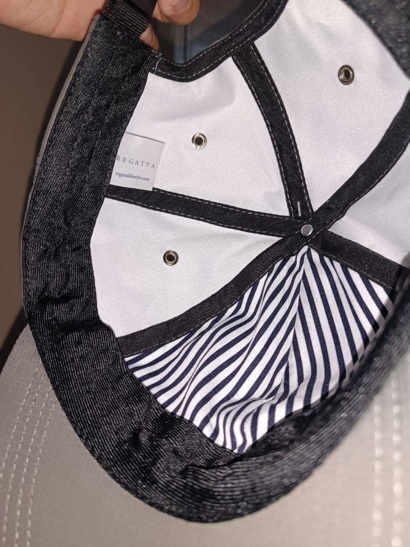 Regatta Gray Cap With Tag Brand New (Category: Caps & Hats) located in Quezon City. Submitted by lockie.e (Listing ID 1467702991, Image 2). Description: - Brand: Regatta - Color: Gray - Condition: Brand new with original store tag (PHP 499.00) - Size: Free size (adjustable strap with buckle at the back) - Details: Small cross logo on front panel, stylish striped lining inside the crown.