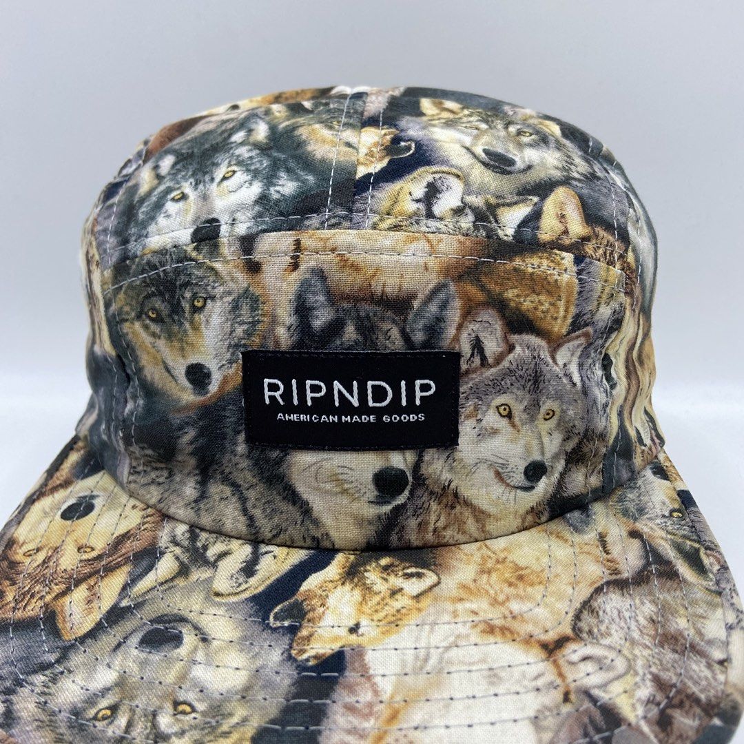 Ripndip Wolves Camp 5 Panel (Category: Caps & Hats) located in Roxas City. Submitted by gudstealz (Listing ID 1467773511, Image 2). Description: Ripndip Wolves Camp 5 Panel - Condition: 9.2/10 Color rate: 9.2/10 Issue: None (Color may vary due to lighting) - Size: OSFA.