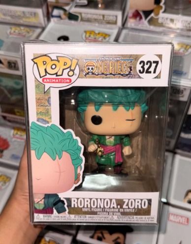 Roronoa Zoro OnePiece Funko Pop (Category: Action & Battle Toys) located in Las Pinas. Submitted by elnictomasco (Listing ID 1467613316, Image 2). Description: Roronoa Zoro OnePiece Funko Pop ZORO 923 - 749 ZORO 327 - 699 ZORO FSE - 1099 Pick up or Shipping: LBC | J&T | Lalamove 📍Las Pinas City, Metro Manila.