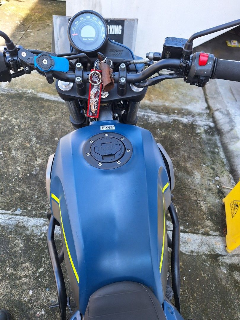 Royal Enfield Scram 411 Motorcycle (Category: Motorbikes for Sale) located in Manila. Submitted by acejoshuas03033 (Listing ID 1467818158, Image 1). Description: For sale: Royal Enfield Scram 411 (Oct 2022) Negotiable. open to swap for classic scooter and add cash RFS: underutilized (commuter bike) and I lost interest in long rides (back problems), LF for a responsible owner and take the bike for adventures. Location: Pasay City - 1st owner - Typ