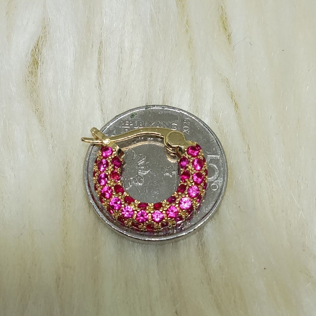 Ruby Loop Earrings 💌 UV Reactive 💌 18K gold plated (Category: Earrings) located in Ozamiz City. Submitted by leovelle. (Listing ID 1467608064, Image 3). Description: Ruby Loop Earrings 💌 UV Reactive 💌 18K gold plated.