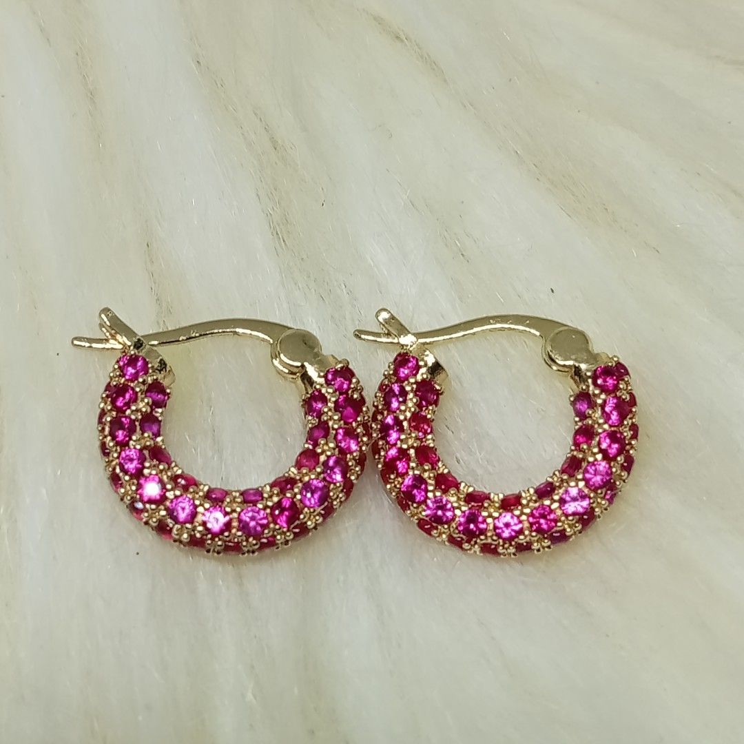 Ruby Loop Earrings 💌 UV Reactive 💌 18K gold plated (Category: Earrings) located in Ozamiz City. Submitted by leovelle. (Listing ID 1467608064, Image 1). Description: Ruby Loop Earrings 💌 UV Reactive 💌 18K gold plated.
