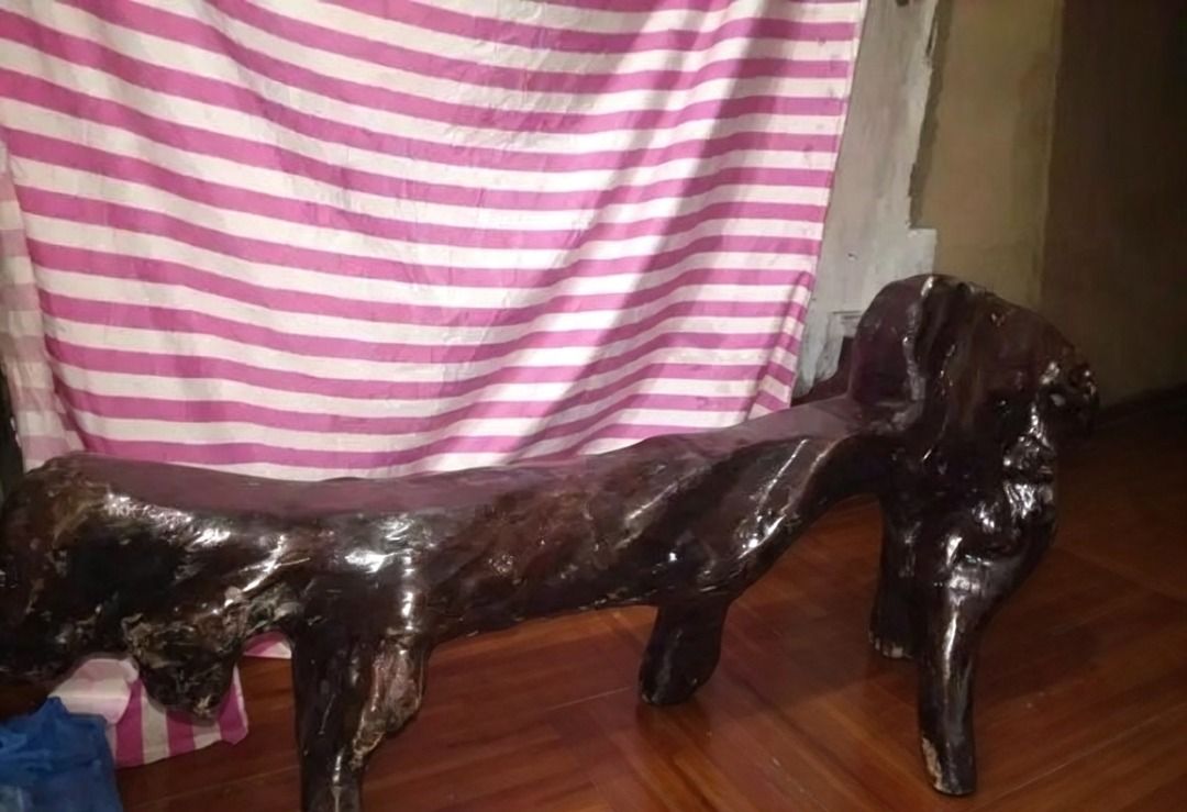 Rustic Solid Wood Root Bench Furniture (Category: Chairs) located in Caloocan City. Submitted by grandcloud.a0efa7 (Listing ID 1467614015, Image 1). Description: - Unique dark wood root bench with a stunning natural organic shape - Heavily polished finish that highlights rich wood grain and knots - Sturdy branch legs ensuring solid, heavy-duty construction - Perfect statement piece for a hallway or living room - Pickup only due to weight and size