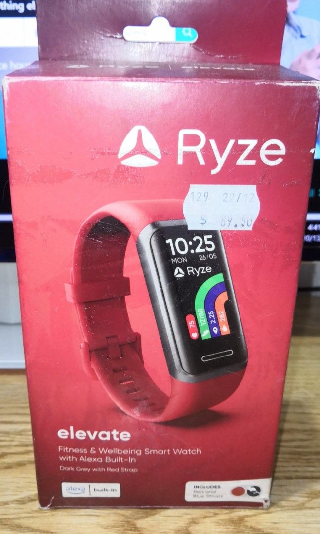 Ryze Elevate Smartwatch ⌚ (Category: Men's Watches) located in Pasig City. Submitted by tagkaro (Listing ID 1467687516, Image 1). Description: Ryze Elevate Smartwatch ⌚ ✅ Fitness & Wellbeing Smartwatch ✅ May Alexa Built-in ✅ Dark Grey with Red Strap ✅ Includes Red and Blue Straps ✅ Pang-araw-araw na gamit at fitness tracking 📩 PM lang po sa interested buyers!.