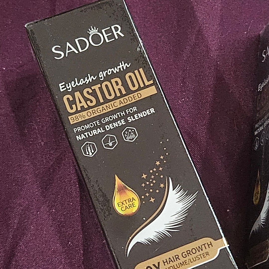 SADOER EYELASH GROWTH CASTOR OIL (Category: Makeup) located in Manila. Submitted by smartluxeph (Listing ID 1467689506, Image 2). Description: ✨ SADOER EYELASH GROWTH CASTOR OIL ✨ 💖 ₱99 each | ₱180 for BOTH! For your lash-care and beauty routine! 💕 🌿 98% Organic Added – as indicated on packaging ✨ Castor oil formula marketed for fuller-looking lashes 💛 15ml per box 🎀 Sealed, brand new 📅 Expiry: July 6, 2029 📦 2 pcs available — take both fo