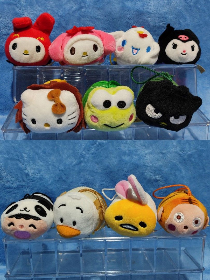 Sanrio 7-11 Plush Toy/Charm Assortment (Category: Plushies & Soft Toys) located in Baguio. Submitted by abigailmyra (Listing ID 1467613514, Image 1). Description: - Authentic 7-11 Sanrio Plush Toys - Features popular characters: Hello Kitty, My Melody, Cinnamoroll, Kuromi, Keroppi, Badzmaru: P75 each -Mina no Tabo, Pekkle, Gudetama, Monchhichi: P65 each - Adorable designs in various outfits and animal costumes - Each plush comes with a convenient