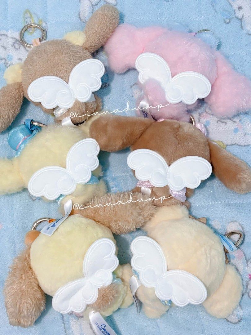 Sanrio Cinnamoroll Angel Plush Keychain Set (Category: Plushies & Soft Toys) located in Manila. Submitted by cinnadump.2 (Listing ID 1467642369, Image 2). Description: set ₱5000.