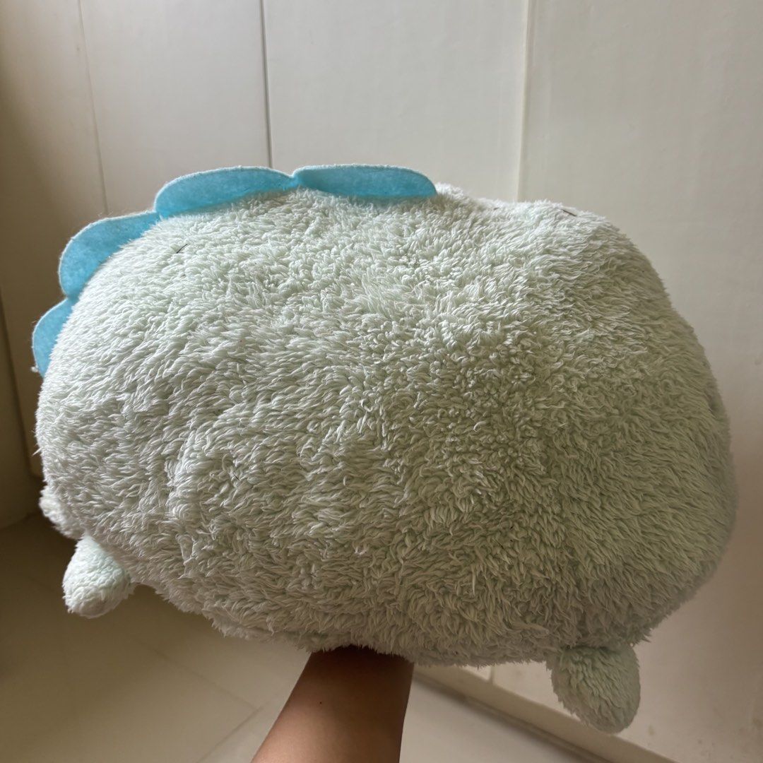 san-x sumikkogurashi tokage (Category: Plushies & Soft Toys) located in Manila. Submitted by lavieelle (Listing ID 1467760048, Image 2). Description: - authentic sumikkogurashi plushie - bought in japan, no flaws - can be used as a pillow, light blue in color - large size, soft and fuzzy plush - rfs: decluttering.