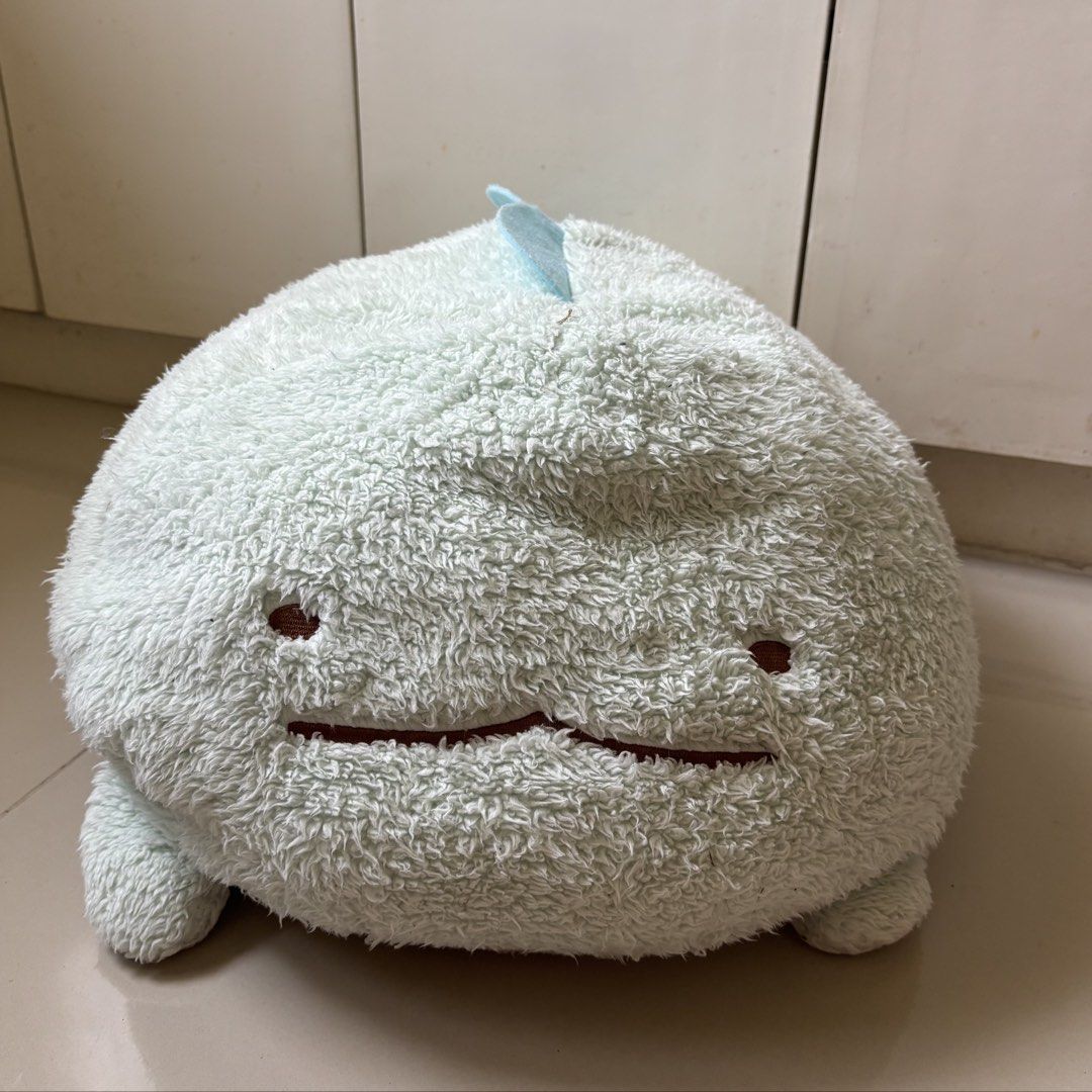 san-x sumikkogurashi tokage (Category: Plushies & Soft Toys) located in Manila. Submitted by lavieelle (Listing ID 1467760048, Image 1). Description: - authentic sumikkogurashi plushie - bought in japan, no flaws - can be used as a pillow, light blue in color - large size, soft and fuzzy plush - rfs: decluttering.