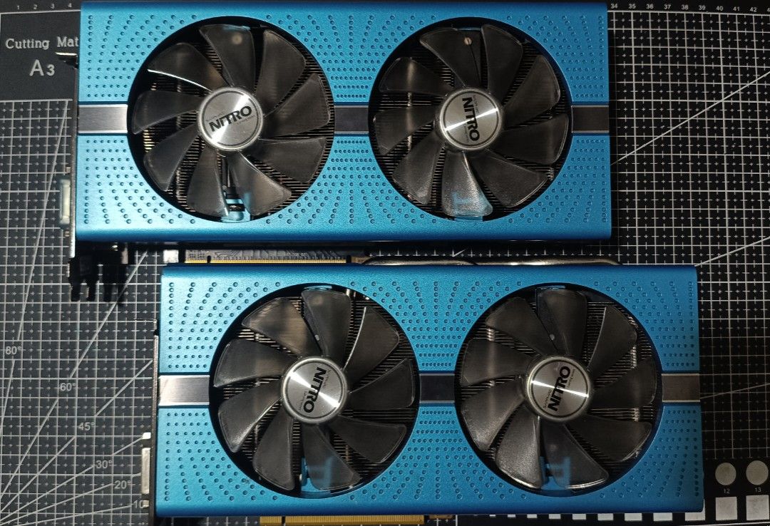 Sapphire Nitro+ RX 580 8GB (Category: Computer Parts) located in Manila. Submitted by ken.zie (Listing ID 1466942336, Image 1). Description: Selling these Sapphire RX580s for 5k each! In good working condition, like new Alagang alaga 2 pcs available onhand Compatibility is buyer's responsibility Payment can be made via GCash, Maya or Bank Transfer. Shipping is possible via Lalamove, Grab or Angkas within MM. Buyer shoulders shipping fee. .