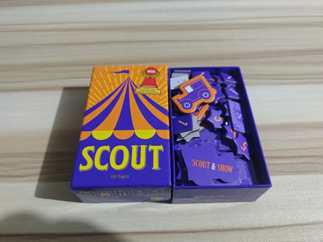 Scout Board Game (Category: Board Games & Puzzles) located in Antipolo. Submitted by kyohei_ikamaru (Listing ID 1467715431, Image 2). Description: > Original > Complete and Excellent Condition.