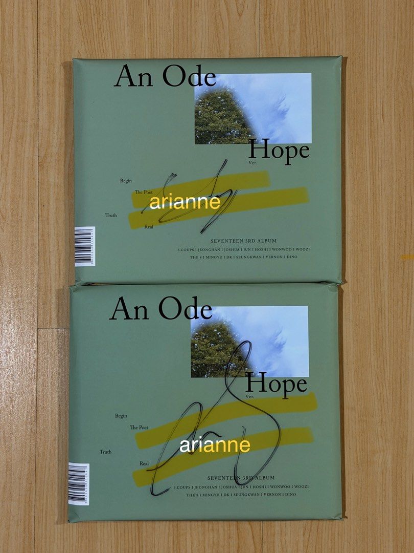 SEVENTEEN Mingyu The8 Handsigned An Ode Hope Ver. (Category: K-Wave Merchandise) located in Rizal. Submitted by arianne.books (Listing ID 1467824658, Image 1). Description: Seventeen An Ode Handsigned Mingyu + The8 (Set only) Complete Inclusions with photocards.