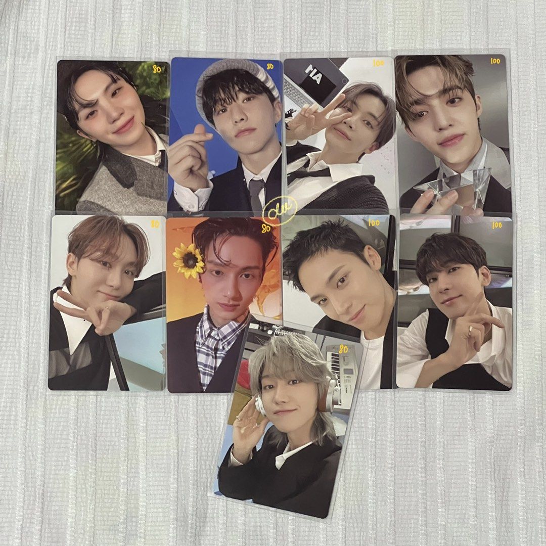 seventeen non random album photocards (Category: K-Wave Merchandise) located in Las Pinas. Submitted by cuppyhour (Listing ID 1467732200, Image 1). Description: prices on pic most pcs in great condition but x sensi 🚚 free sf if you reach a total of ₱200 ⭐️ 1:1 rfs: stopped collecting.