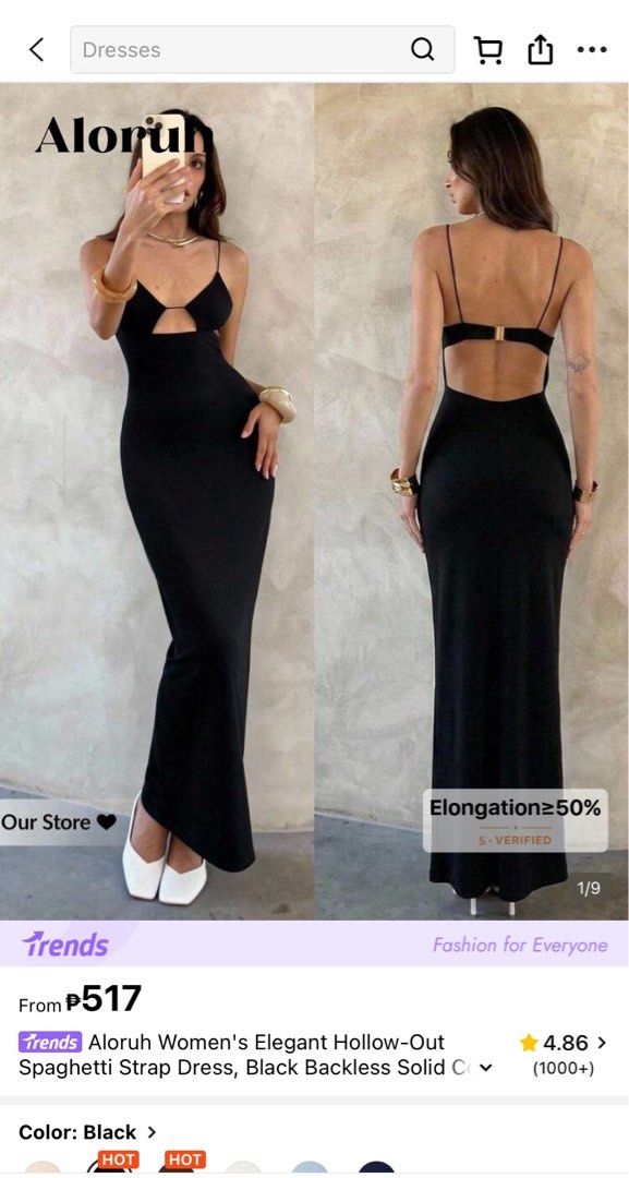 shein yellow long dress (Category: Dresses) located in Carmona. Submitted by lylevizcarra (Listing ID 1467729974, Image 2). Description: pinang pic ko lng sa thailand. 500+ bili ko sa app. soldout na yung yellow hehe example lang ung black. XXS fits xxs-small.
