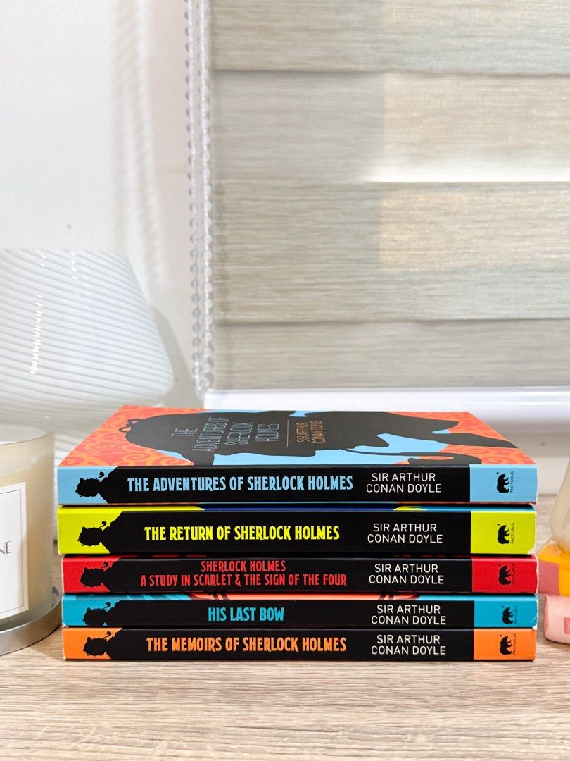 Sherlock Holmes (Book Set) (Category: Storybooks) located in San Jose. Submitted by lizbuxbaum (Listing ID 1467756022, Image 1). Description: - Condition: BN w/ very minimal foxing - MOP: Gcash, Maya - MOD: JnT, LBC (door to door or COP).