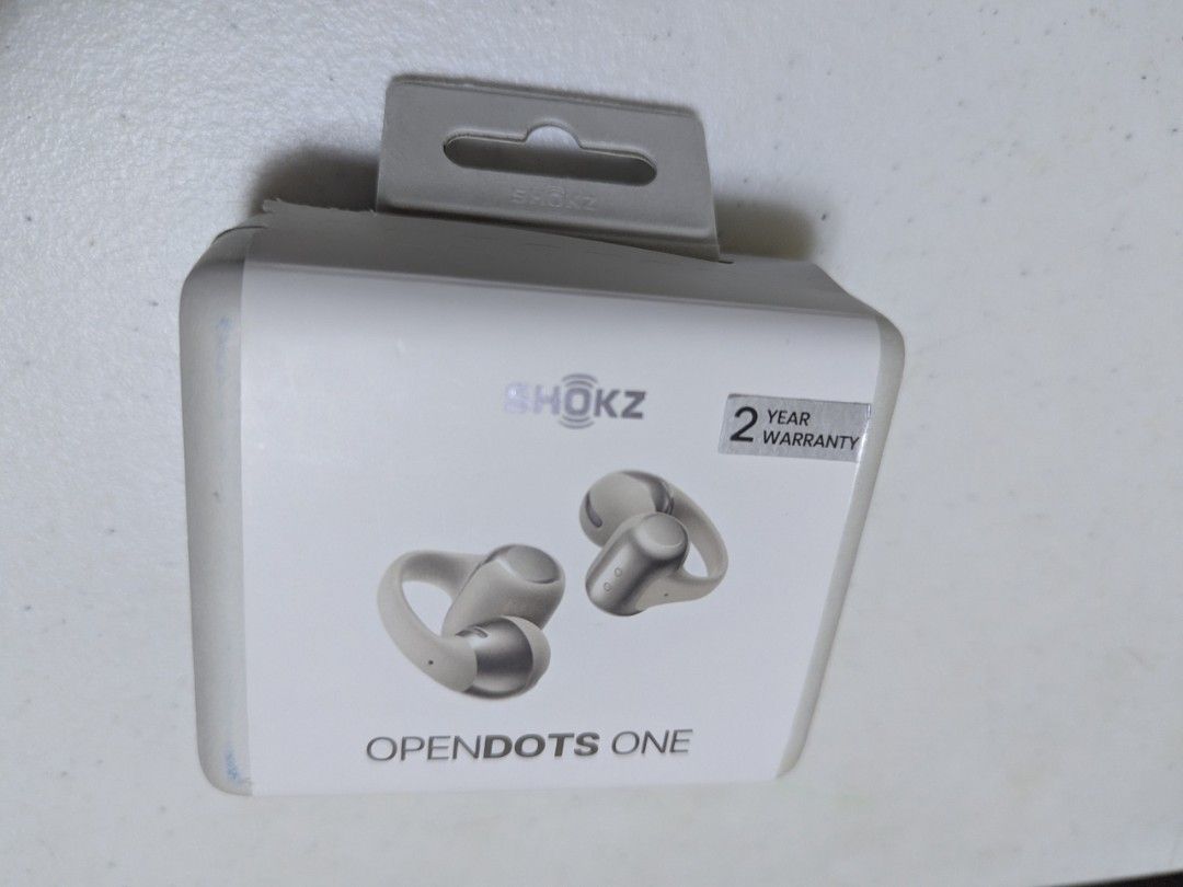 Shokz OpenDots One (Category: Earphones) located in Antipolo. Submitted by greyhoundt (Listing ID 1467725595, Image 1). Description: - Brand: Shokz OpenDots One (Wireless Earbuds) - Color: White - Design: Open-ear design lets you hear your surroundings while listening to audio - Best for: Daily commutes, workouts, and active lifestyles without blocking ear canals.