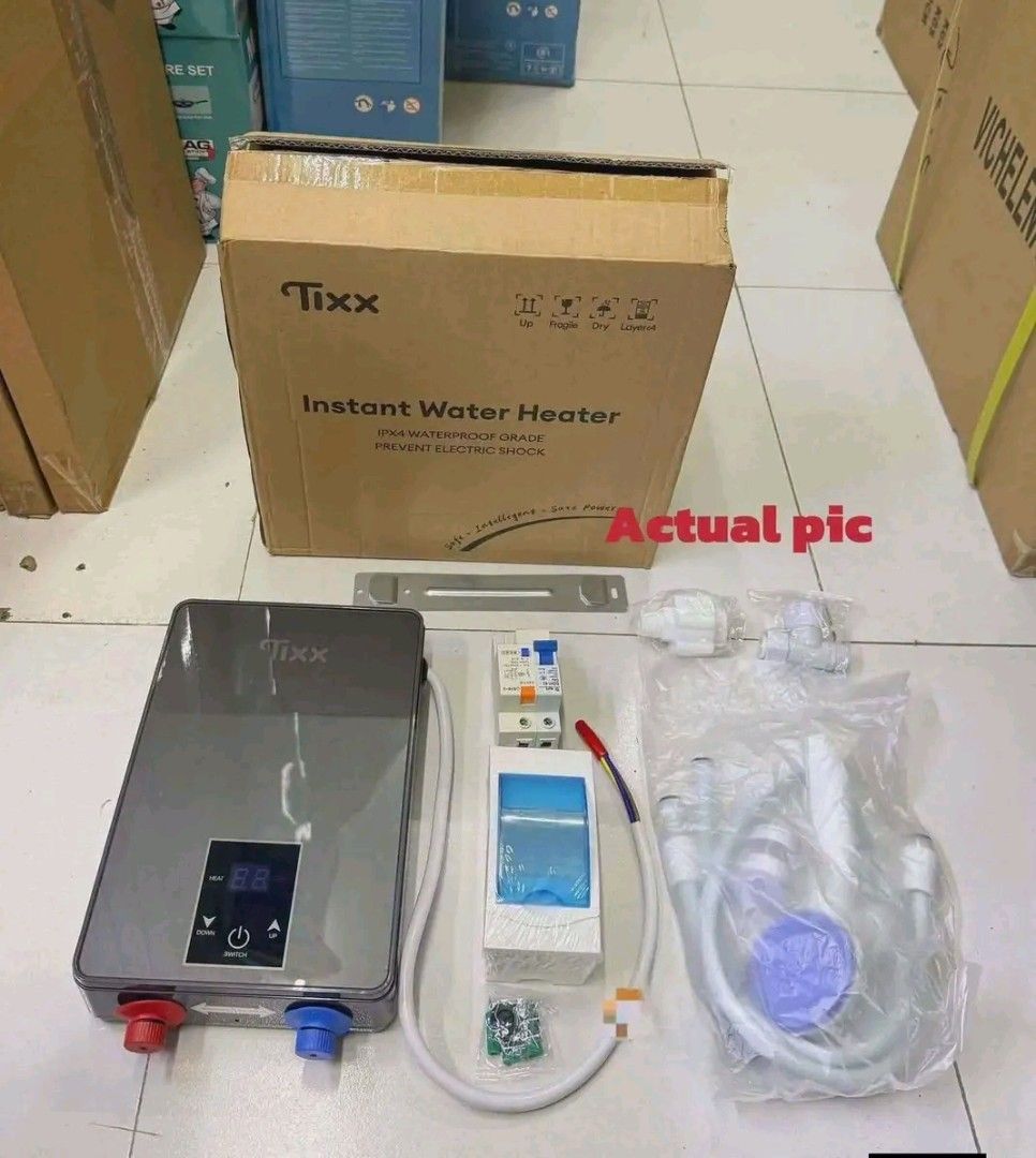 Shower Water Heater (Category: Water Heater & Instant Showers) located in Manila. Submitted by antique_15 (Listing ID 1467647318, Image 1). Description: Tixx Brand-new Water Heater ₱1509.