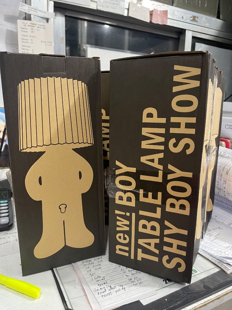 Shy Boy Table Lamp Novelty Night Light (Category: Lighting) located in Subic. Submitted by anything_lovely_under_the_sun (Listing ID 1467758833, Image 2). Description: - Quirky novelty table lamp shaped like a little figure - White ceramic body featuring a stylish pleated lampshade head - Hilarious and convenient switch design right on the front - Emits a cozy warm glow, making it a great conversation piece - Ideal for your desk or bedside table 
