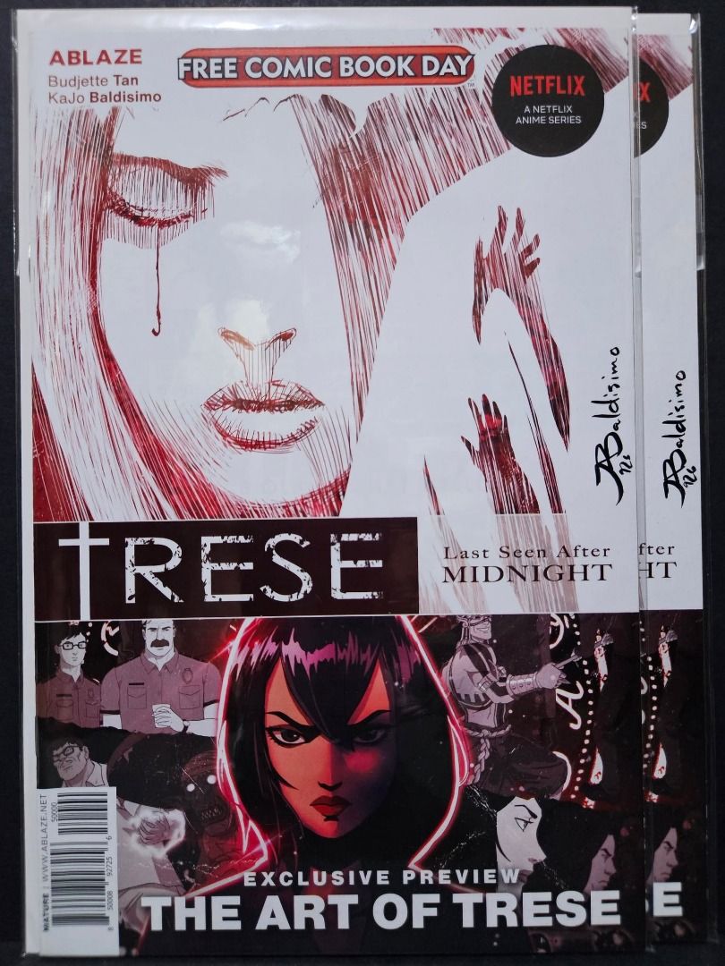 Signed Trese Free Comic Book Day (Category: Comics & Manga) located in Mandaluyong City. Submitted by outta.knowhere (Listing ID 1467616809, Image 1). Description: 🚀Signed Trese Free Comic Book Day🚀 F/VF to VF P200 Each (2 Copies) ✅Signed by KaJo Baldisimo.