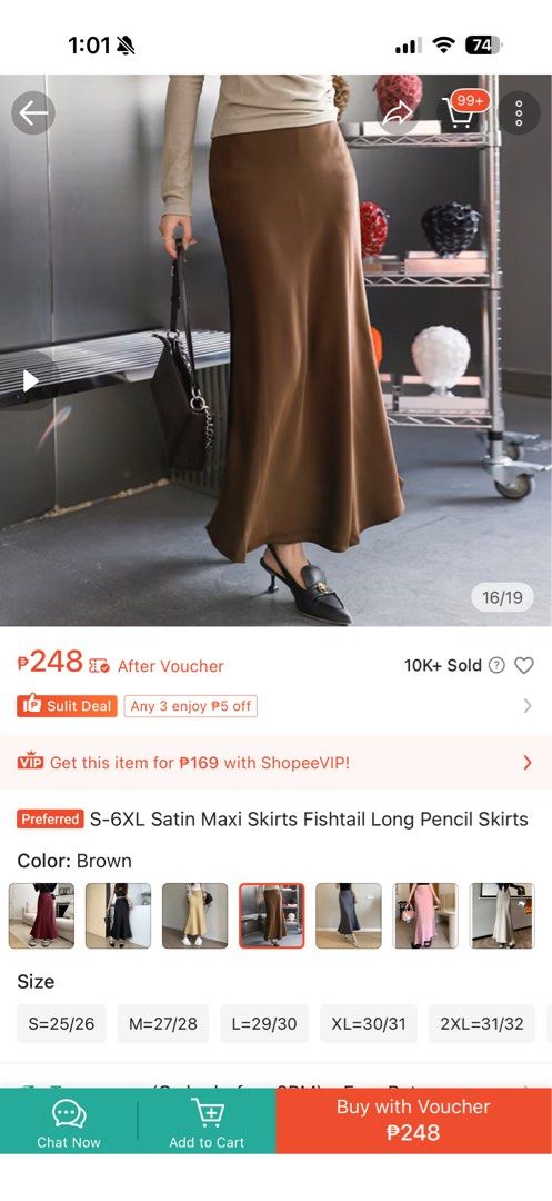 Silk skirt (Category: Skirts) located in Cavite. Submitted by sammie371 (Listing ID 1467642458, Image 1). Description: Bought for 252 Never been used. Sinukat lang Medium size 27/28 Rfs hindi kasya 🤣.