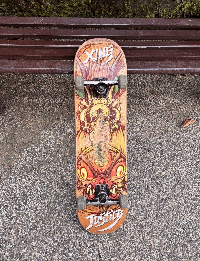 Skateboard (Category: Skates, Rollerblades & Scooters) located in Santo Tomas. Submitted by arla._.riv (Listing ID 1467631423, Image 3). Description: all parts are original. Deck: Justice Trucks: Ruckus Wheels: Spitfire value : 7k since very used 4.5k nalang. negotiable. .