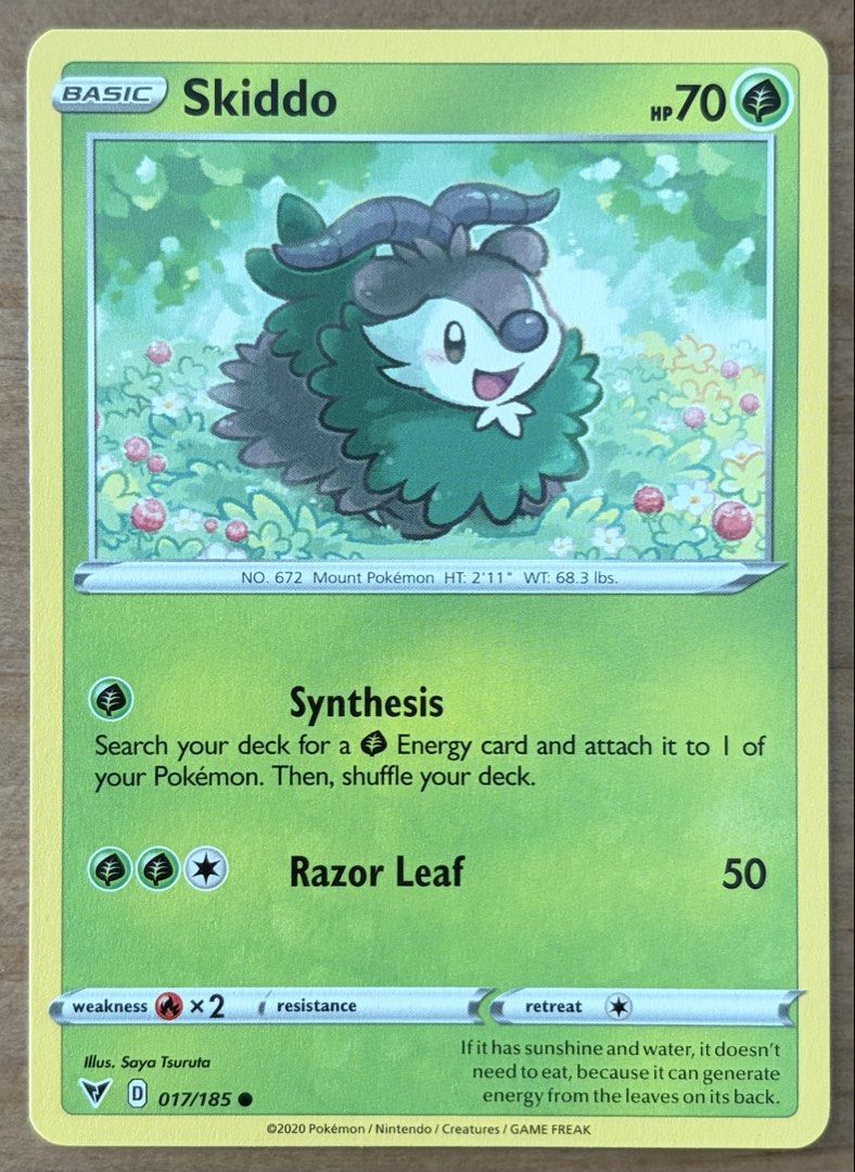 Skiddo | Pokemon Cards ~ Vivid Voltage (Category: Raw Singles) located in Makati City. Submitted by cardlab (Listing ID 1467836436, Image 1). Description: Items are 💯 authentic/original/legit. About The Card: •Language: EN • Number: 017/185 • Common • Normal FOR: • Cards ₱99 and below with Card Sleeves • Cards ₱100 and up with Card Sleeves and Used Toploader • ₱10 for Bnew Tops Packaging (If Shipping): ✔️ Plastic cover ✔️ Cardboard ✔️ Bubble wra