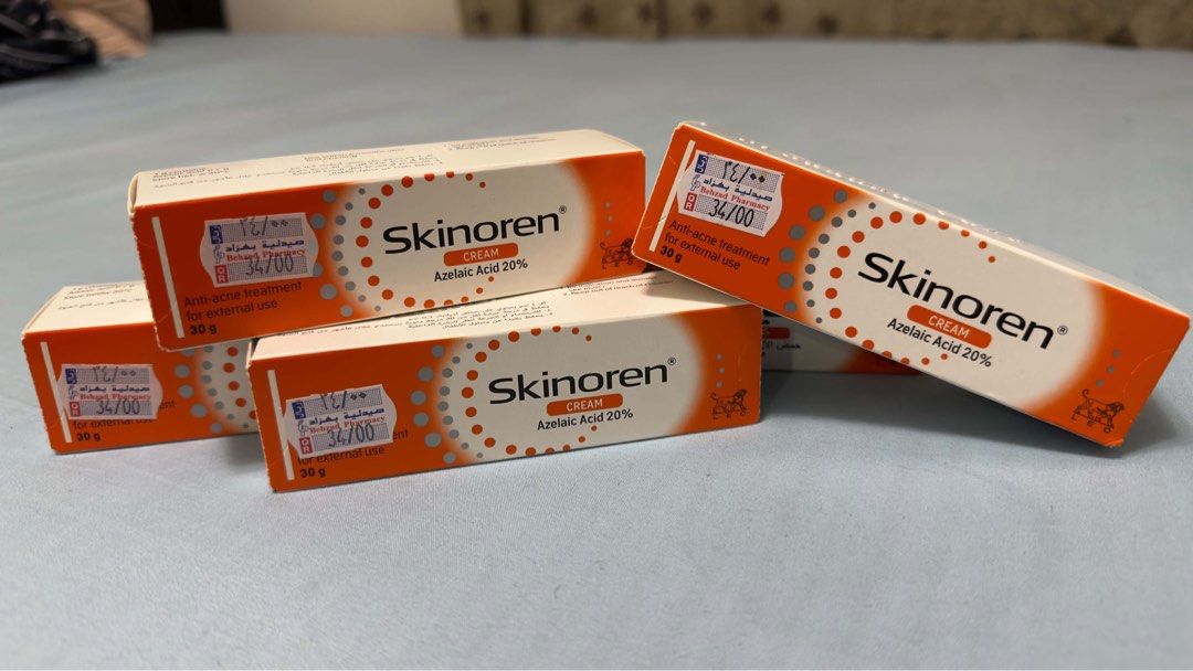 Skinoren Cream 20% (Category: Face Care) located in Quezon City. Submitted by kkk381999 (Listing ID 1467775498, Image 1). Description: Skinoren Cream - Azelaic Acid 20% - Bought from Qatar can provide receipt for proof - 3pcs nalang available .