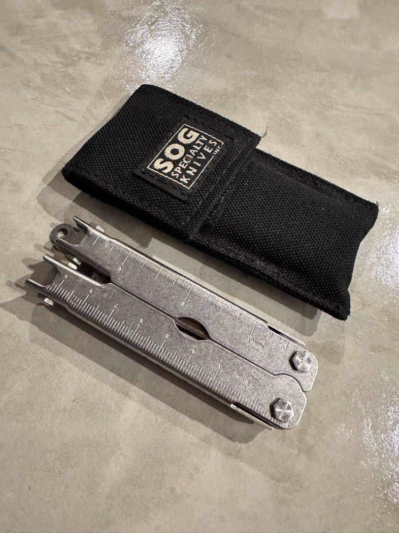 SOG ParaTool multi-tool Made in USA (Category: Hiking & Camping) located in Manila. Submitted by thevintage90_sretro. (Listing ID 1467707931, Image 3). Description: SOG ParaTool multi-tool Made in USA LEGIT Design Feature: Unique multi-angle pivoting pliers that can bend to various positions rather than staying fixed in a straight line. dm for inquiries.