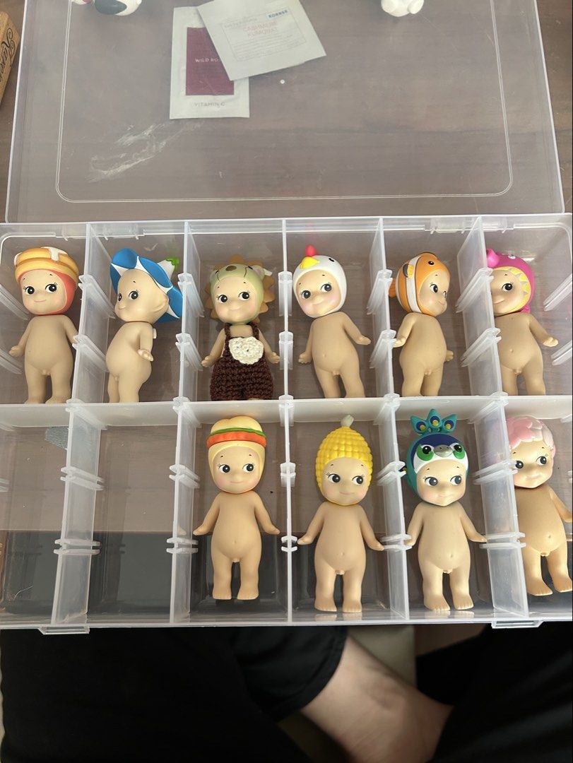 Sonny Angel Set with Box (Category: Designer & Blind Box Toys) located in Las Pinas. Submitted by karengail168 (Listing ID 1467604160, Image 1). Description: - Set of 10 authentic Sonny Angel mini figures - Includes a clear plastic storage case with individual compartments - Features various popular themes (Rooster, Clownfish, Corn, Burger, Lion, and more) - Perfect starter bundle for new and growing collectors - Ships securely packaged from the 