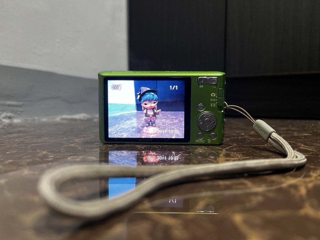 Sony Cyber-shot DSC-W610 Green Digital Camera (Category: Cameras) located in Pasay City. Submitted by elyiahs (Listing ID 1467612452, Image 2). Description: Sony Cybershot DSC-W610 4500 php (negotiable) 📍Makati/Morayta 🚚 Shipping/meetup available ✨ 14.1MP CCD sensor ✨ 4× optical zoom ✨ Sony SteadyShot ✨ Built-in flash ✨ Compact green color ✨ Takes clear vintage/Y2K-style photos ✅ Powers on ✅ Flash working ✅ Zoom and autofocus working ✅ Buttons 