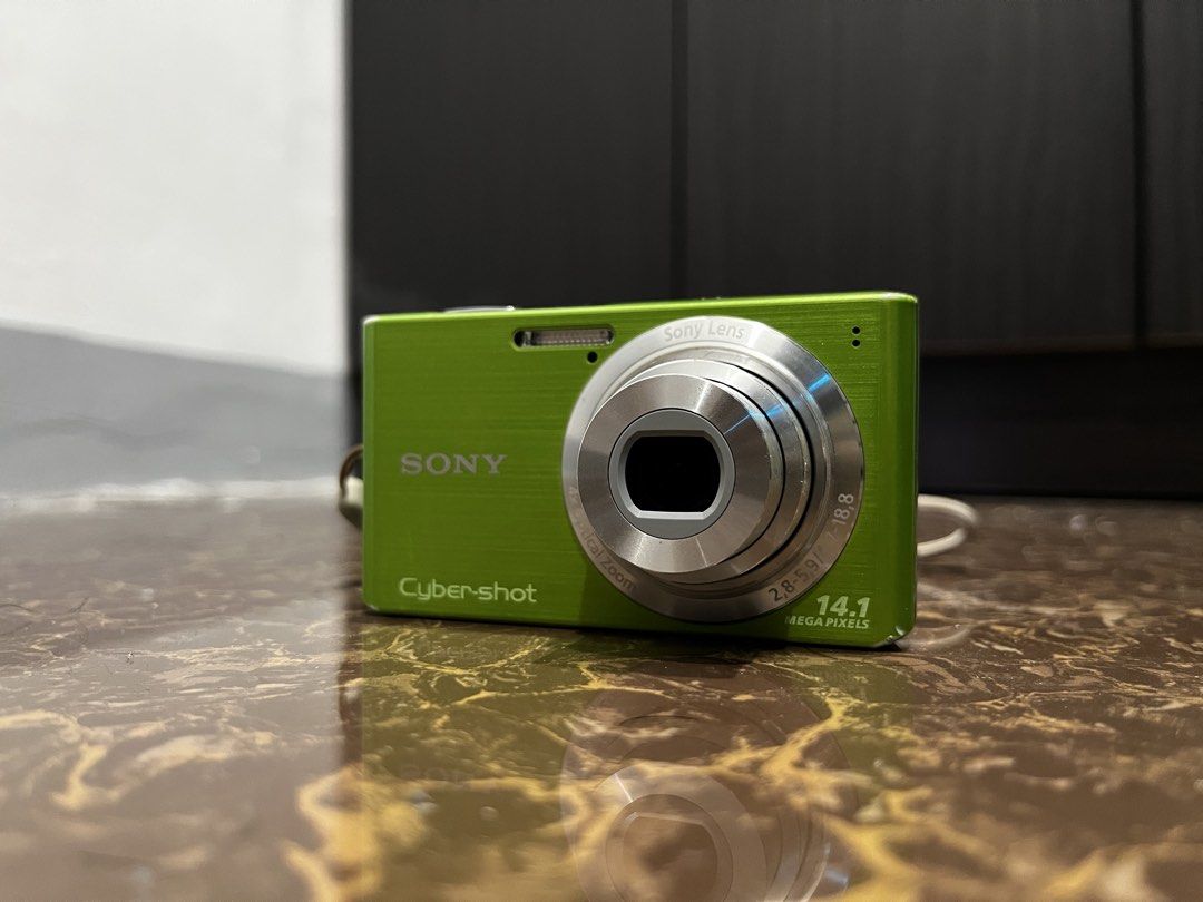Sony Cyber-shot DSC-W610 Green Digital Camera (Category: Cameras) located in Pasay City. Submitted by elyiahs (Listing ID 1467612452, Image 1). Description: Sony Cybershot DSC-W610 4500 php (negotiable) 📍Makati/Morayta 🚚 Shipping/meetup available ✨ 14.1MP CCD sensor ✨ 4× optical zoom ✨ Sony SteadyShot ✨ Built-in flash ✨ Compact green color ✨ Takes clear vintage/Y2K-style photos ✅ Powers on ✅ Flash working ✅ Zoom and autofocus working ✅ Buttons 