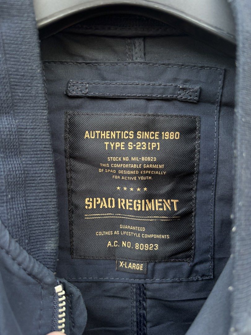 Spao Regiment Bomber Jacket (Category: Coats, Jackets and Outerwear) located in Baybay. Submitted by thrift.ed2023 (Listing ID 1467677111, Image 3). Description: Spao Regiment Bomber Jacket Medium to Large 21x25 No Issue Need Wash Good as New.